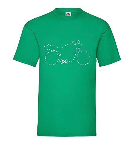 Naked Bike Motorfiets T-shirt voor heren, groen, L