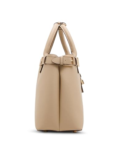 Image of Anne Klein Womens Belted Satchel with Convertible Strap, Sesame