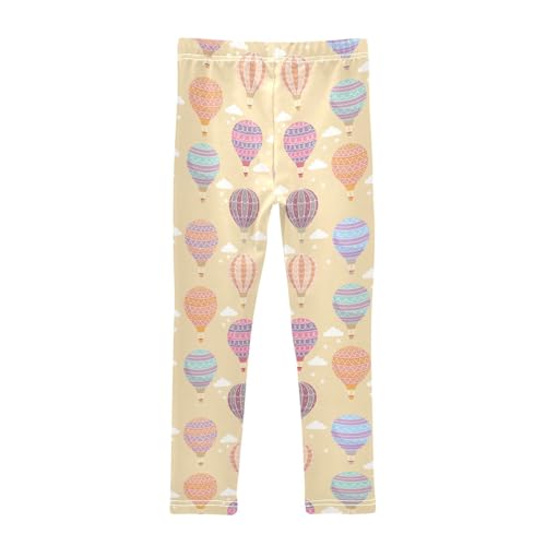Air Balloon Girls Leggings,Workout Leggings for Girls Toddler Athletic Leggings Size for 3-10T2
