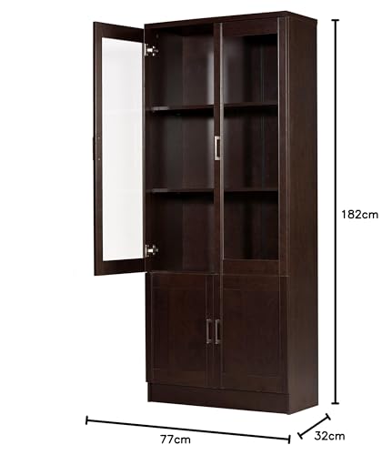 Image of DeckUp Versa Engineered Wood Book Shelf and Display Unit (Dark Wenge, Matte Finish)