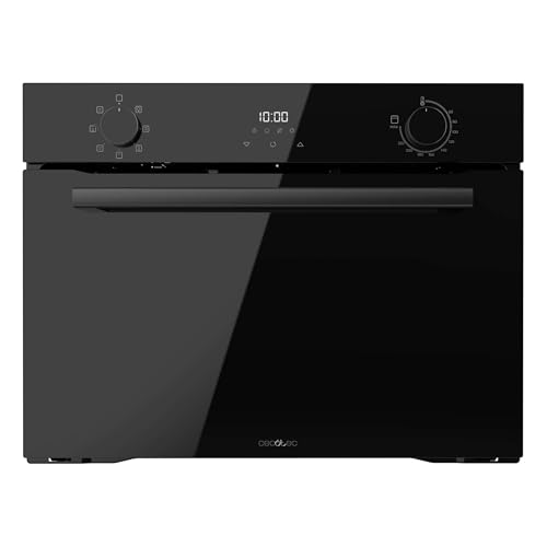 Cecotec Einbau-Multifunktionsofen 53L Bolero Hexa M224500 Glass Black A. 2600W, 7 Funktionen einschließlich Grill, Auftauen, Steam Assist, Niedriger Energieverbrauch, Leichte Reinigung, Touch-Control