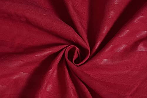 Image of Prime Collection 250 TC Combo Pack of 2 Single Sized (90x60) Satin Striped Bedsheet with 2 Pillow Cover Long Lasting Single Bedsheet for Hotel, Hospital and Home Use