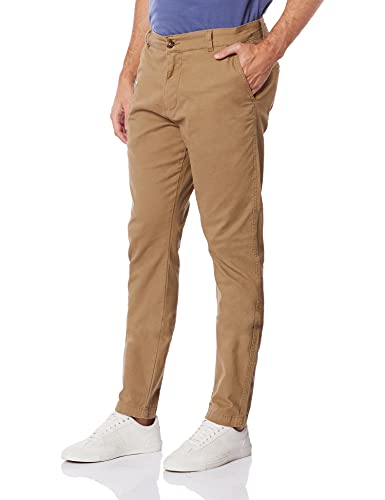 Calça Em Sarja Masculina Chino Marrom 042