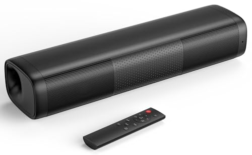 Image of Saiyin Sound Bar for Smart TV, 11.7-inch Soundbar with Bluetooth 5.3/Optical/Auxiliary Inputs, Small Size & Big Power, 48W Peak Power Compact Sound Bar for TV, PC, Gaming, and Projectors