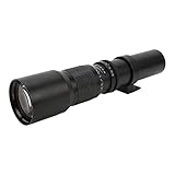 KIMISS Potente Teleobiettivo Manuale 500 Mm per Telecamere - Ideale per Birdwatching, Sport e Fotografia di Fauna Selvatica con Filtro UV (B …
