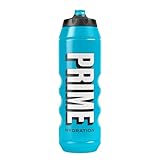 PRIME 32 oz Blue Squeeze Sports Water Bottle, BPA Free, Dishwasher Safe, Easy-Grip Ergonomic Leakproof Design, Fast Hydration for Gym, Cycling, Running