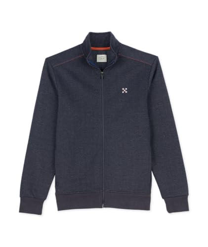 OXBOW P0SAKOP Sweat zippé Essentiel Deep Marine Chiné
