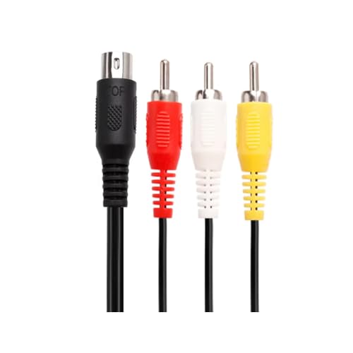 Lunghezza del cavo: 1,8 m RUITROLIKER Cavo TV composito audio video AV da 1,8 m, compatibile con Genesis 1/Mega Drive 1/Master System 1