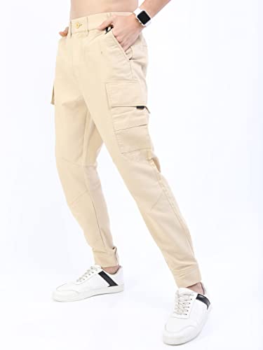 Image of KETCH Men Mid Rise Regular Fit Jogger Trouser