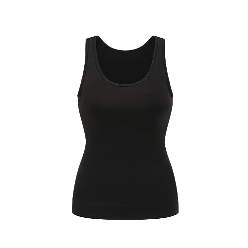 Image of Womens Modal Built-in Bra Padded Camisole Yoga Tanks Tops