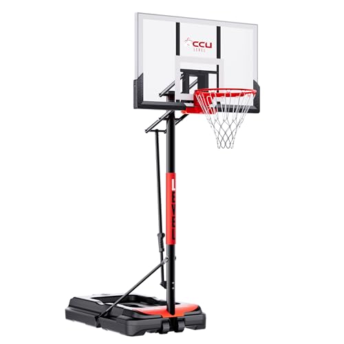 Image of Basketball Hoop 4.7-10ft Adjustable Portable Basketball Goals System with 44-48 Inch Angle Adjustable Backboard, for Youth and Adults Outdoor Indoor Use