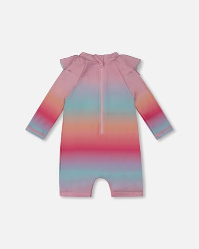 Deux par Deux Baby Girl Swim UPF50+ One-Piece Rashguard Bathing Suits, Toddler Swimwear & Summer Clothes2