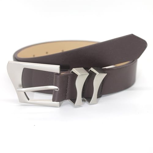 Irregular Metal Buckle Belt For Teens Adults Aesthetic PU Belt Fashion Casual Waistband Jeans Belt Waist Accessories Waist Be3