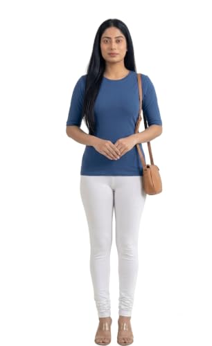 Image of Thrifty Thread Women's Cotton Full Length Leggings | Soft & Comfortable Leggings | High Waist | Regular Fit