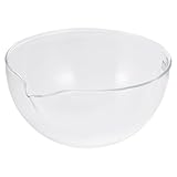NOLITOY 120mm Round Bottom Glass Evaporating Dish Evaporation Basin Container with Spout Useful Evaporating Bowl for Scientific and Industrial Laboratory Use
