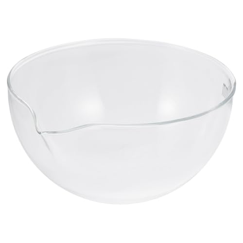 NOLITOY 120mm Round Bottom Glass Evaporating Dish Evaporation Basin Container with Spout Useful Evaporating Bowl for Scientific and Industrial Laboratory Use