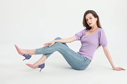Image of Reindee Lusion Womens Low Kitten Comfortable High Heels Music Note Printed Closed Toe Sexy Pumps Shoes