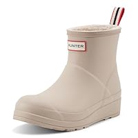 Hunter Women's Play Insulated Short Rain Boots Ankle, Smoke Grey/Signature, 8