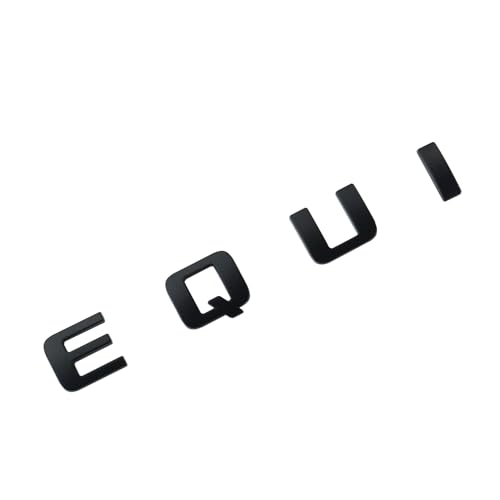 Image of 2X Equinox Front Door Nameplate Letter Logo 3D Badge Emblem Sport Replacement for Equinox (Gloss Black)