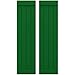 Ekena Millwork ARW103BB414X83HGH Americraft Four Exterior Real Wood Joined Board-n Shutters w/End Batten (Per Pair), 14"W x 83"H, Viridian Green