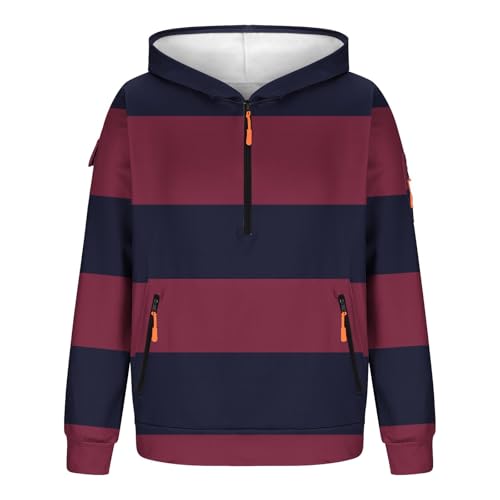 Oversized Zip Up Hoodie for Men Striped Long Sleeve Sweatshirt Stylish Comfy Fall Winter Outfits with Pockets3
