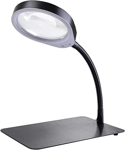 Lampe de grossissement 10x HJMMWT avec loupe lumineuse pour lecture et électronique