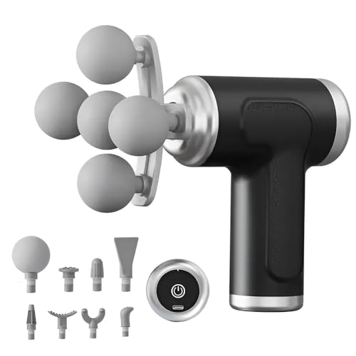 Image of KRIPARA SALES Kripara Sales Professional Deep Tissue Percussion Massage Gun-multi-head Muscle Massager for Pain Relief, Athletes & Body Relaxation - Portable Cordless Electric Handheld Massager With 9 Attachments (4 IN 1 Percussion Massage Gun)