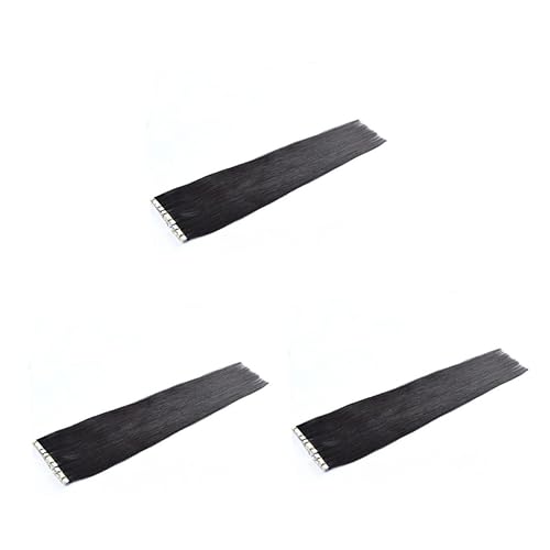 Extension cheveux naturels noirs à bande adhésive DOITOOL 75 cm