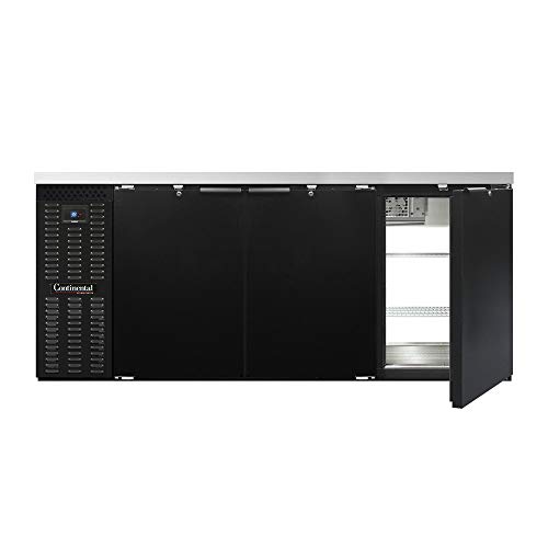 Continental Refrigerator BBC79-PT Three Section Refrigerated Pass-Thru Back Bar Cooler, 79