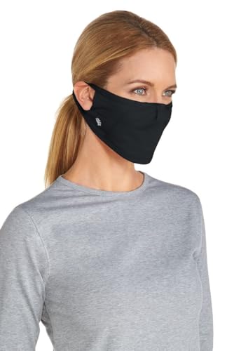 Coolibar UV Face Mask with Nose Wire UPF 50+ Blackburn Black