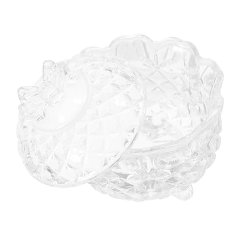 LOLIPPYY Tarro de Vidrio con Tapa para Recipiente Compacto para Dulces y Joyas Decorativo y Ahorra Espacio para Hogar Oficina y Eventos