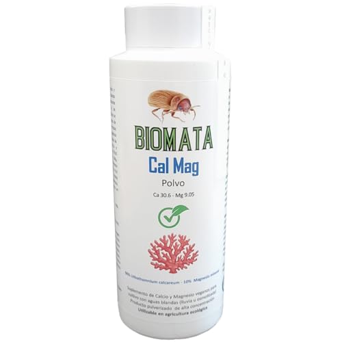 BIOMATA | Cal Mag Maria Veganos | 200g Polvo | Fortalece tus Cultivos con Minerales de Origen Biogénico (Algas Marinas) | Abono de Calcio | 100% Ecológico