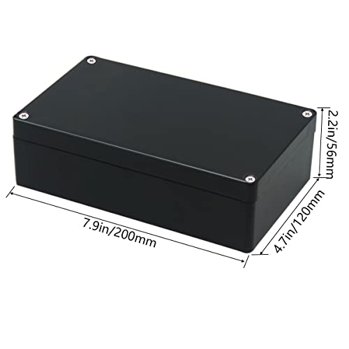 Zulkit Project Box Waterproof Dustproof Electrical Junction Enclosure Black 7.9 x 4.7 x 2.2inch Grey 8.7 x 6.7 x 4.3