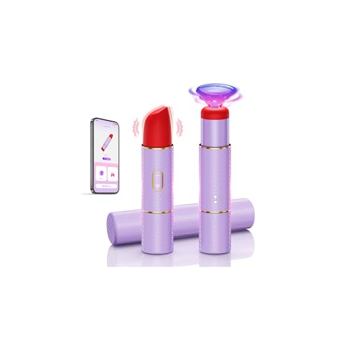 Sucking Bullet Vibrator Adult Sex Toys 2 in1 Lipstick Vibrators G-Spot Nipple Stimulation with 10 Vibration 3 Suction Modes Liquid Silicone Adult Toys for Women Thumping Clit Rose Toys for Female