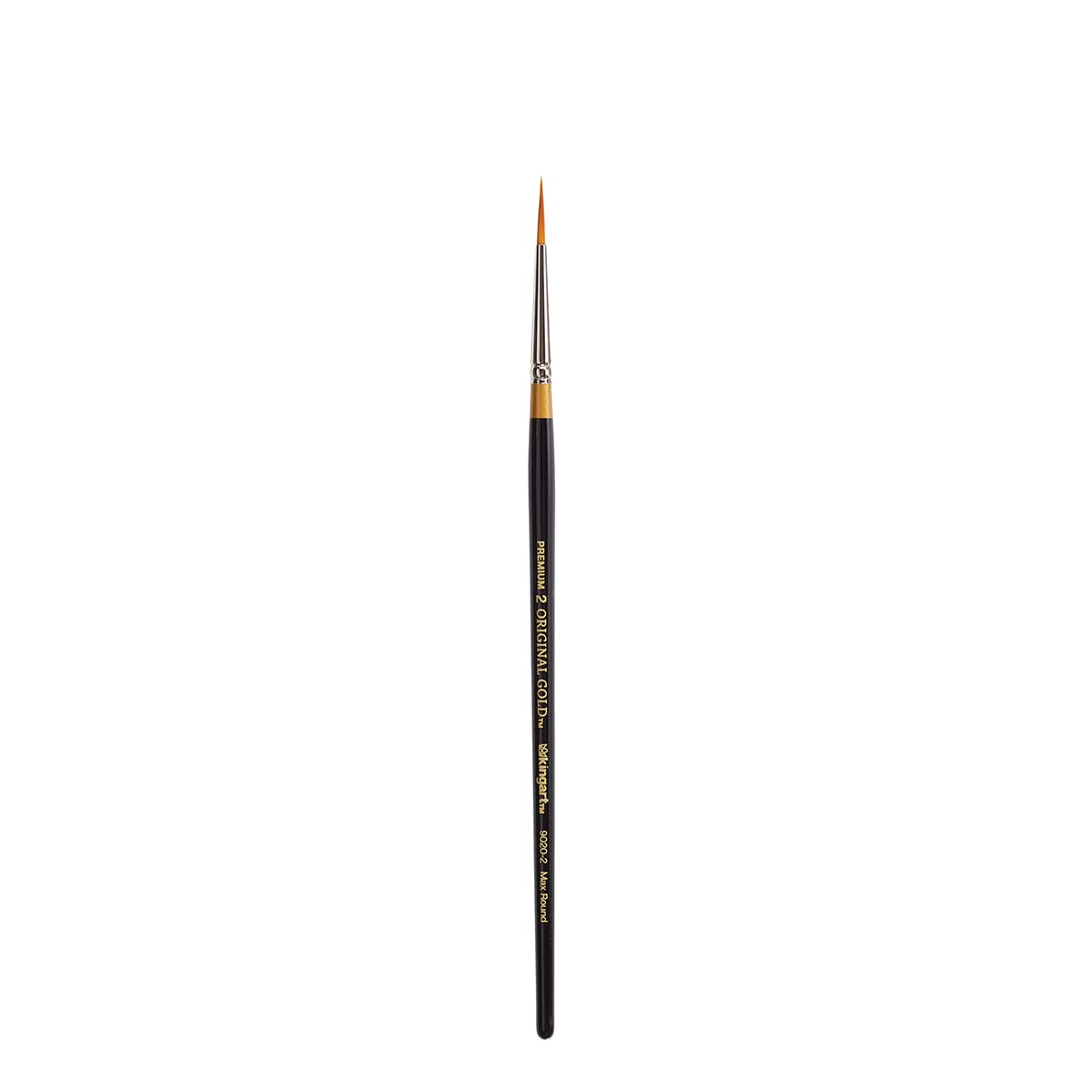 Kingart Gold Premium Original 9020-2 Ultra Round Series Artist Brush, En Taklon Synthetic Hair, Short Handle, For Acrylic, Watercolor, Oil And Gouache Painting, Size 2