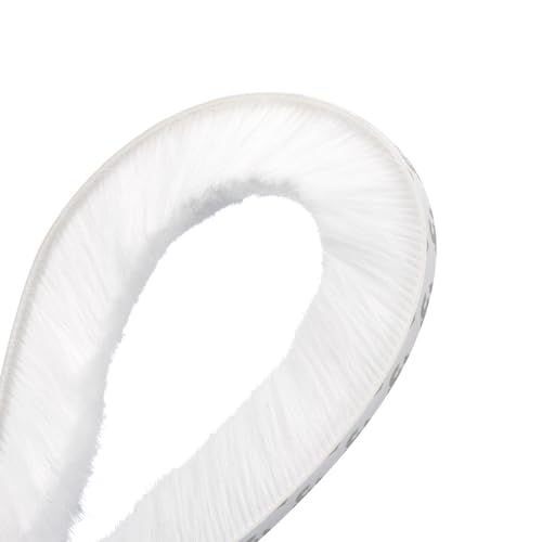 Awclub Brush Weather Stripping, 3/8" Backing x 15/16" Brush x 33ft Felt Pile Door Seal Strip for Sliding Door Window Wardrobe - Self-Adhesive White (Windproof Dustproof Soundproof) by Awclub - Used condition - US$8.97