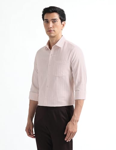 Image of Arrow Checked Slim Fit Mens Formal Shirt - Cotton, Breathable & Comfortable, Full Sleeves Shirts for Men