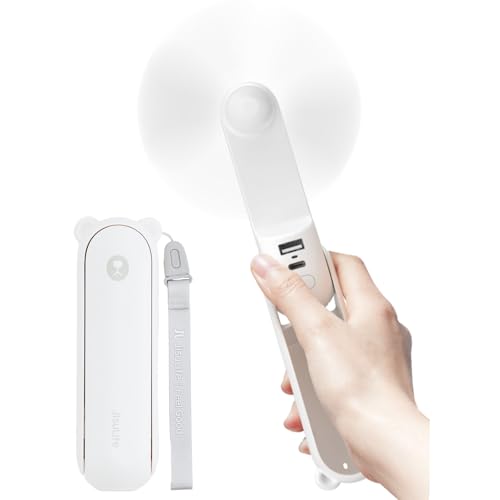 JISULIFE Handheld Fan with 4500 mAh Powerbank Max 37 Hours Runtime, Pocket Portable Battery Operated...