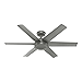 Hunter Fan 52 inch Contemporary Matte Silver Finish Outdoor Ceiling Fan with 6 Blades (Renewed)