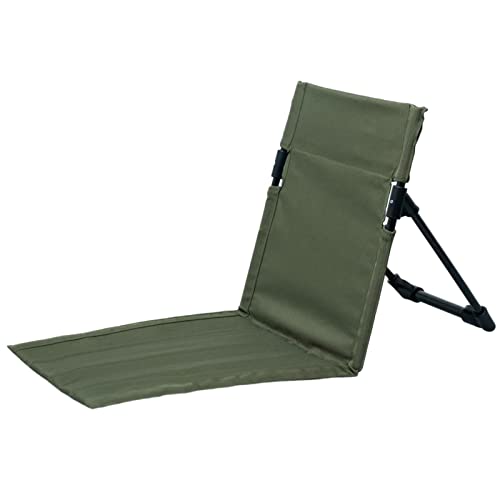 Silla de playa plegable | Silla portátil de suelo - Silla de camping con cojín de respaldo para camping, pesca, barbacoas, senderismo y playa Coatuiyo