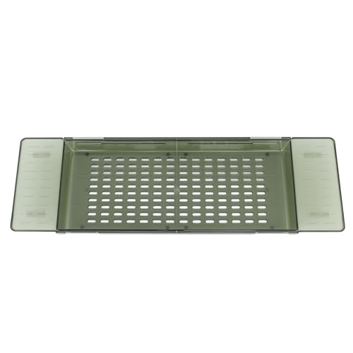 Vassoio Per Vasca Da Bagno, Estensibile Regolabile 56.5-80 Cm Grande Capacità Con Fori Drenanti Per Il Bagno Adatto A Varie Vasche