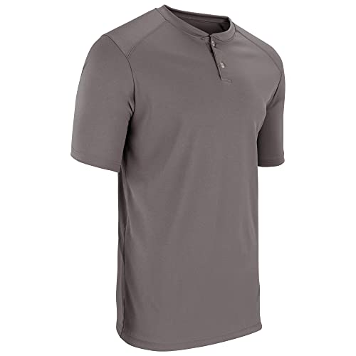 Maillot baseball garçon polyester léger gris anthracite Champro BS53YCHM M