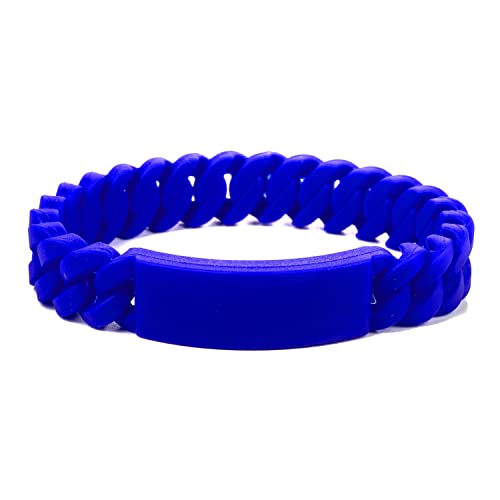 MZC Jewelry HIGH BLOODPRESSURE Medical Alert Bracelets Sport Silicone Emergency Wristband Adjustable Stainless Steel Engraved Medical ID Identification Bracelets for Men Women
