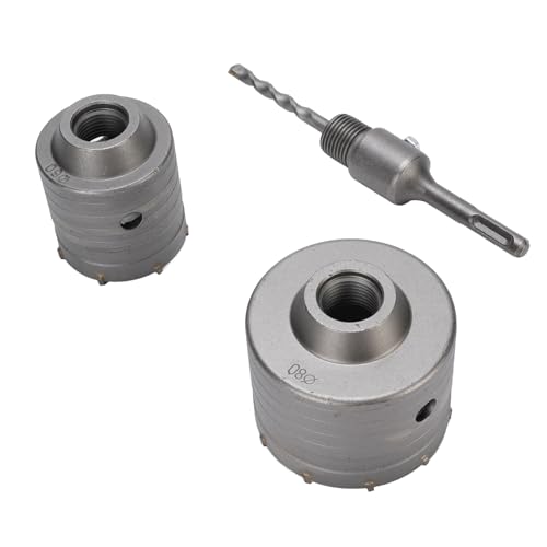 Kit brocas de acero tungsteno 60mm y 80mm para concreto miniatura 5