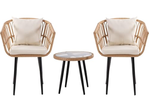 habitat et jardin Gartensalon aus Rattan Vela - 2-Sitzer - Braun