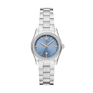 Emporio Armani Women’s Watch Three-Hand Date, Stainless Steel, AR11593, Silver, One Size, Bracelet