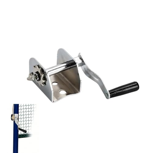 pistro Volleyballnetzspanner Befestigung mit Handkurbel, Edelstahl, Tennisstock-Netzspanner, Werkzeug für Court-Sportgeräte
