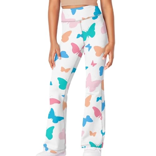 Girls Flared Leggings High Waisted Girls Bell Bottoms Bell Breathable Bottoms for Girls