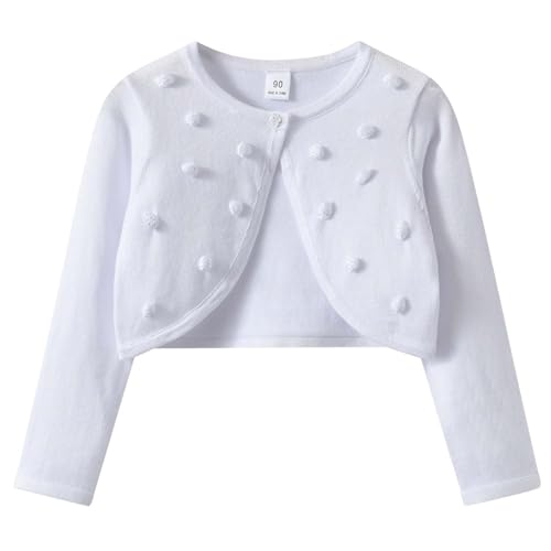 Girls Knitted Cardigan Kids Casual Sweaters Comfortable Long Sleeve Button Down Fall Cropped Tops