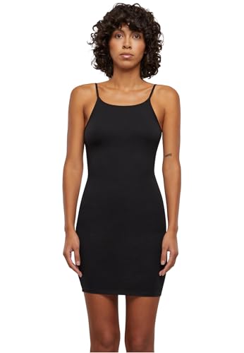 Urban Classics Damen Kleid Ladies Stretch Jersey Slim Dress, Sommerkleid mit Spaghettiträgern für Frauen, Größen XS - 5XL